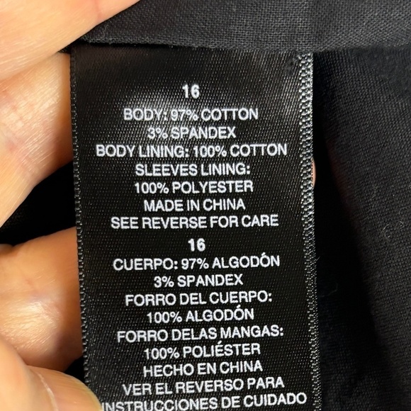 Norma Kamali Revolve Women Sz 16 2-Button Career Blazer Preppy Formal Funeral - Picture 9 of 10